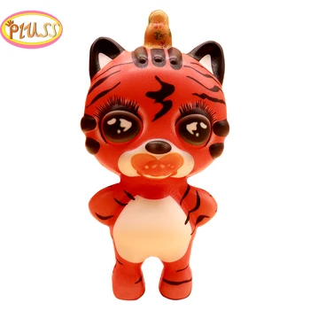 

New Kawaii 15CM Big Tiger Unicorn Jumbo Squishy Slow Rising Yellow Unicorn Animal Squeeze Fun Toy for Children Antistress Toys