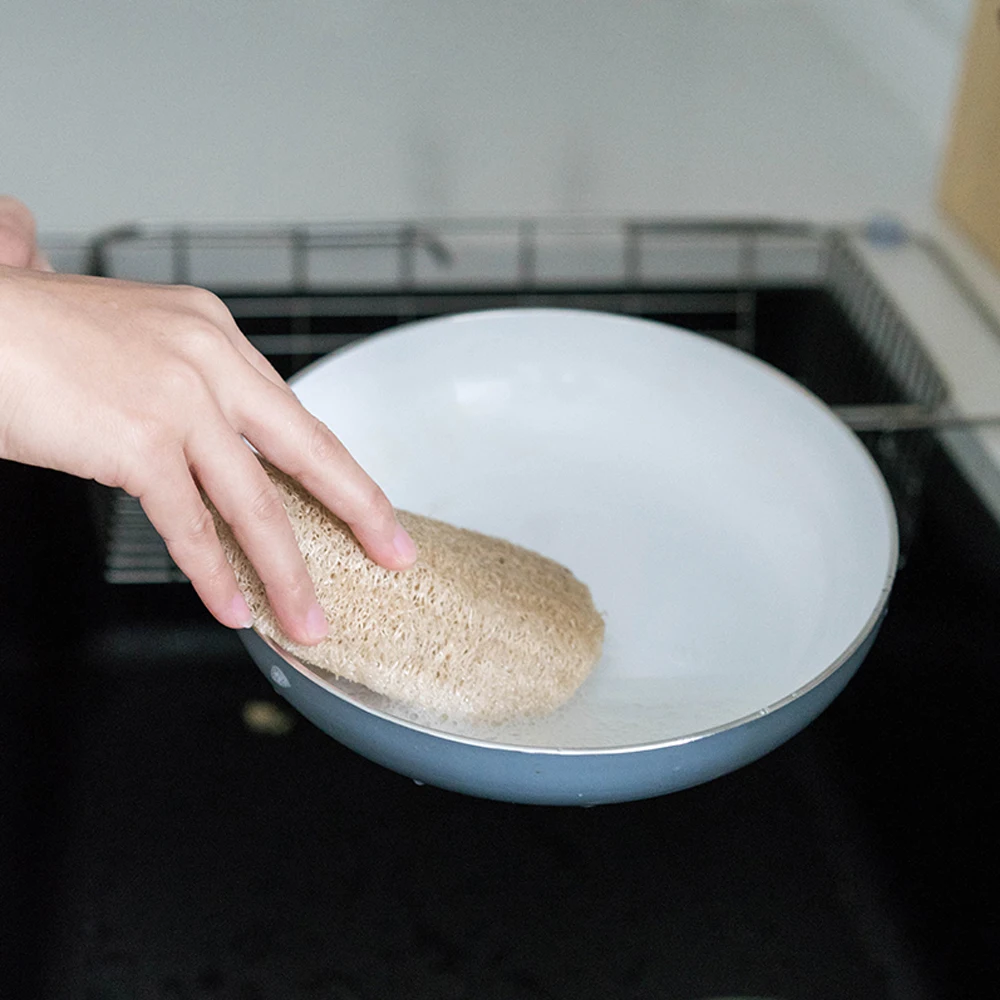 5 шт./лот Loofah салфетка для мытья посуды скраб коврик миска горшок легко чистить