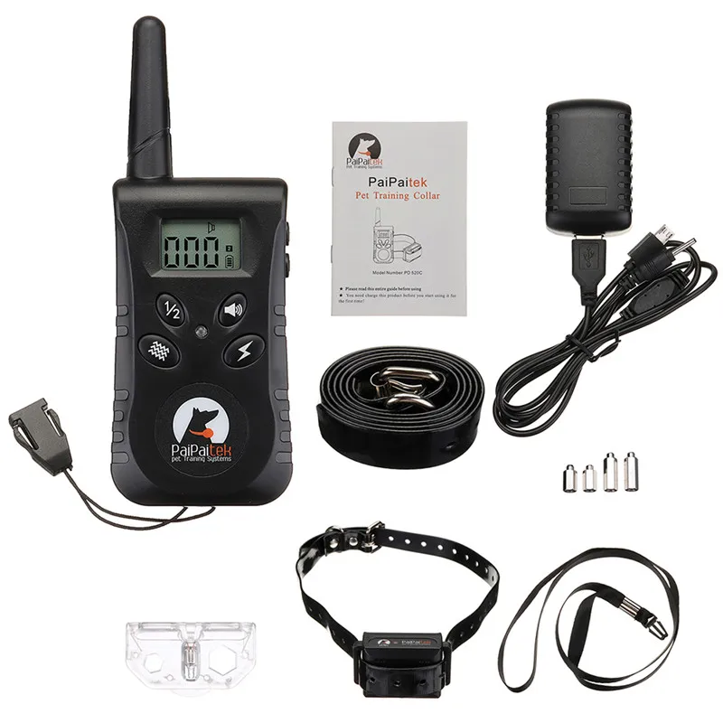 

Electric Dog Training Collar Pet Remote Control Waterproof Rechargeable With LCD Display For All Size Shock Vibration Sound