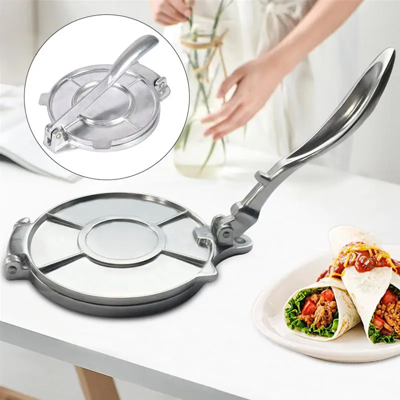 Stainless Steel Tortilla Press Foldable Portable Baking Press Machine for Tortilla Dumpling Dough Kitchen Accessories