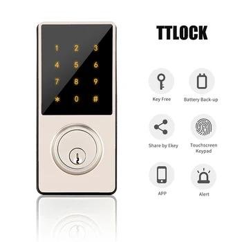 

TTLOCK Wifi bluetooth internet remote control smart deadbolt door lock