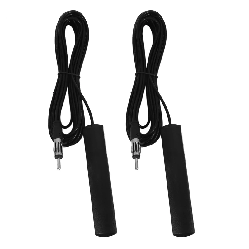 2X ANT-309 Car Radio Antenna - Universal FM Patch Black Amplifier Aerial 85-112MHZ 5M | Автомобили и мотоциклы