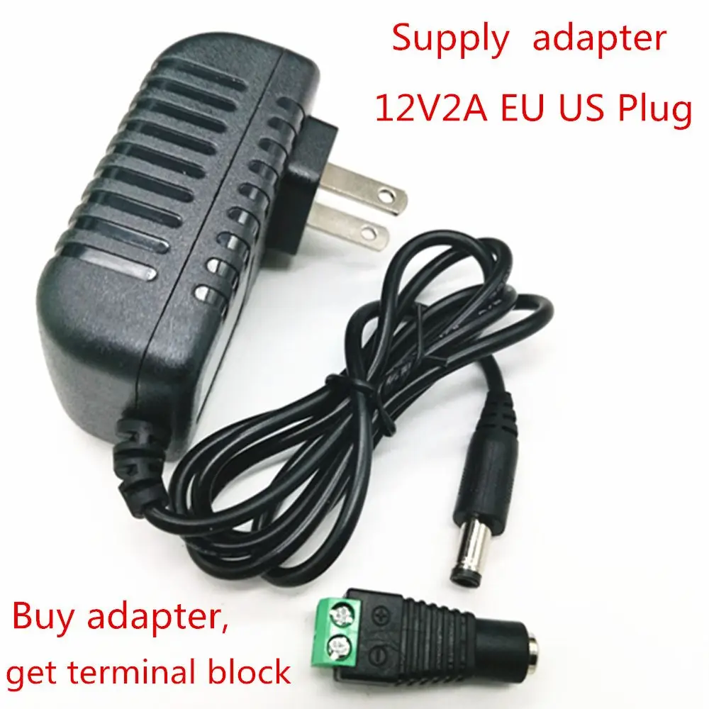12V 2A 24W Power Supply Transformers Adapter with ON/OFF Switch for LED Strip 
