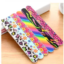 2 Pcs colore Casuale 2-Side Unghie artistiche Acrilico Polacco Grind Sabbia Stampa Blocco di File Buffer Manicure Strumento(China)