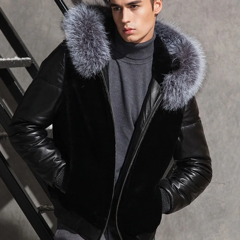 Top Brand Mens Pu Leather Motorcycle 