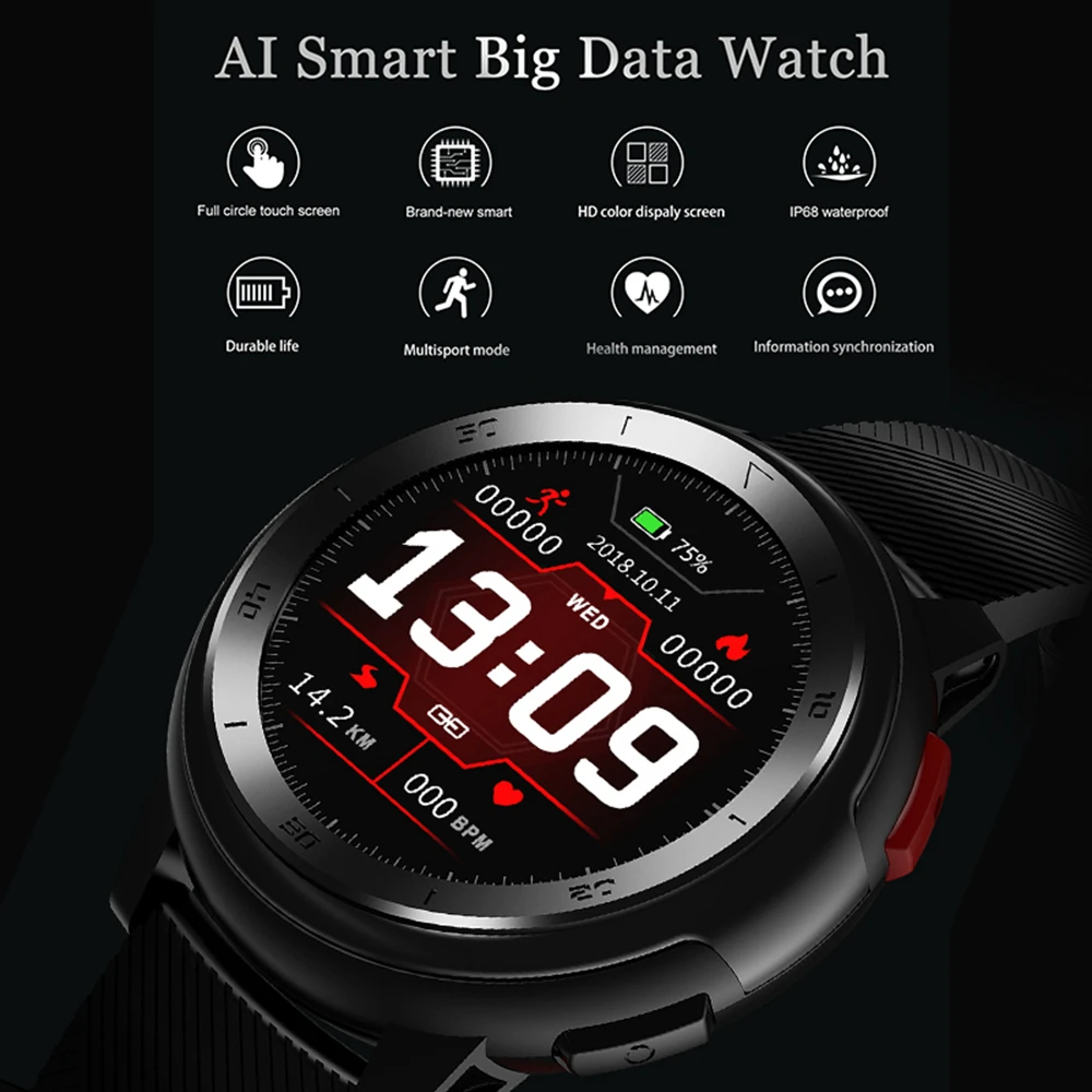 LOKMAT Bluetooth Смарт часы для мужчин фитнес трекер PPG + ЭКГ монитор сердечного ритма