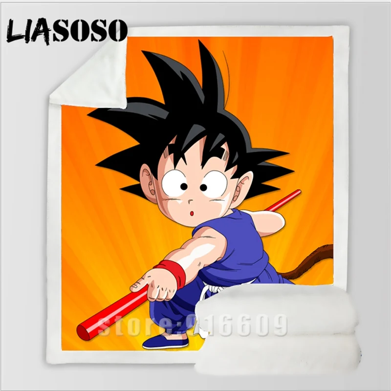 Dragon Ball, молодежное постельное белье для путешествий, Супер Saiyan Goku, набивное одеяло с рисунком, покрывало для мальчиков и девочек, дорожное одеяло, квилт для софы - Цвет: 1