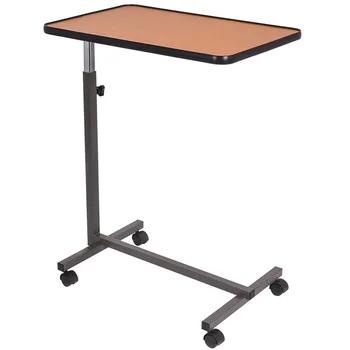 

Over Bed Food Tray Small Rolling Computer Table Desks Laptop Table for Bed Height Adjustable Desk for Working HW49070