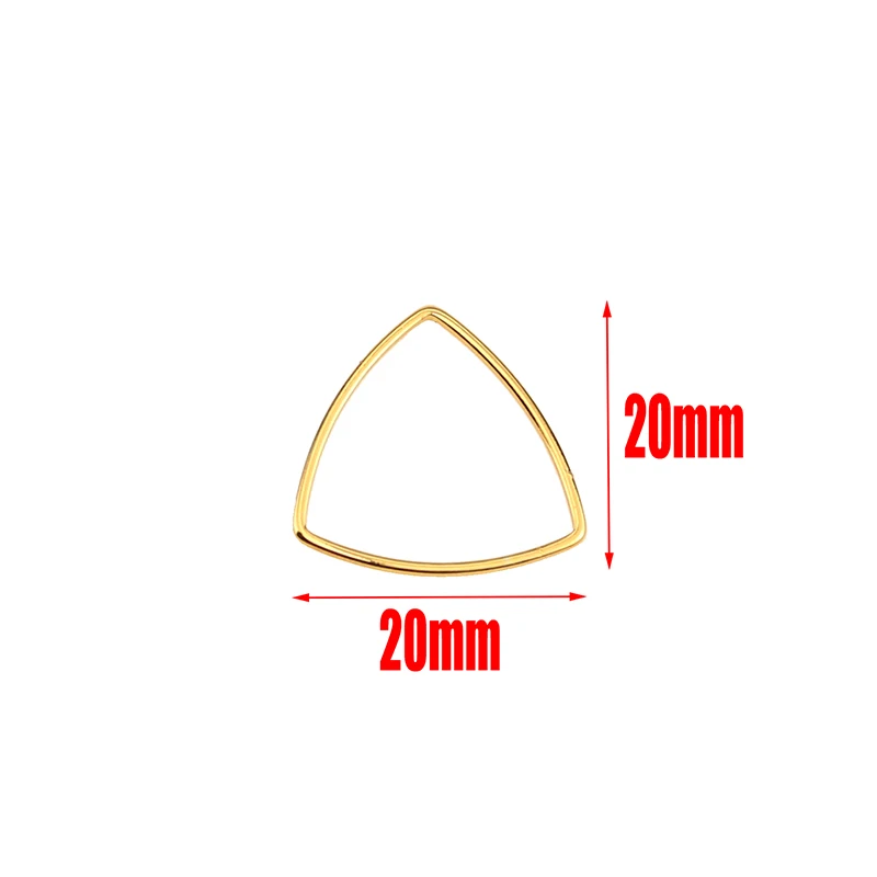 Triangle B gold 10 шт нержавеющая сталь Золото геометрическое сердце треугольник крест КАПЛЕВИДНАЯ звезда круг шестигранное соединение соединители фурнитура для украшений компоненты - Цвет: Triangle B gold