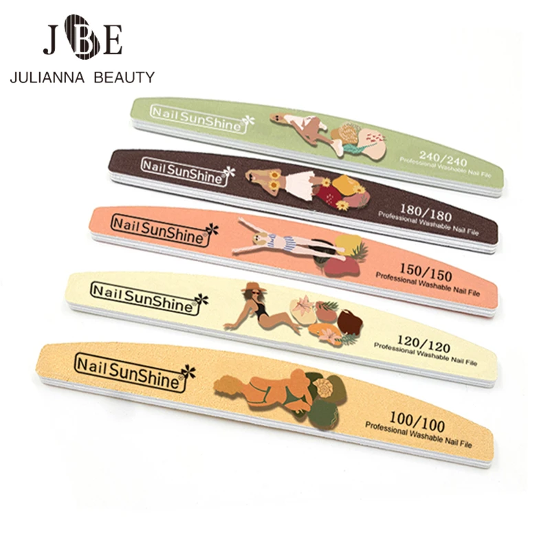 

3/6/10Pcs 100/120/150/180/240 Mix Size Professional Nail File Lime Art Tips Manicure Diamond Sandpaper Tools Sanding Polish File