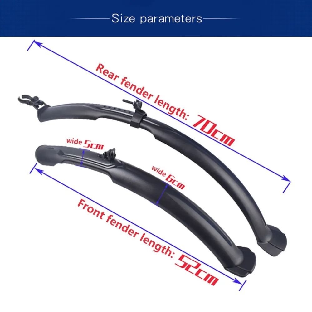 2Pcs bicycle fender mountain bike flap 26 inch quick release universal rain gear bicycle accessories spatbord mountainbike 30O16 (5)