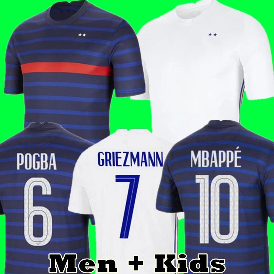 Koszulki piłkarskie MBAPPE 2021 francja GRIEZMANN GIROUD KANTE POGBA T  shirt stroje piłkarskie 20 21 mężczyźni kobiety + zestaw  dziecięcy|Koszulki| - AliExpress