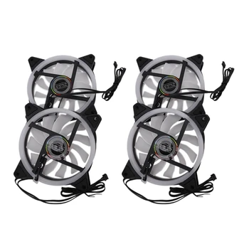 

Computer PC Case Fan RGB Adjust LED Fan Quiet Remote Computer Cooler Cooling RGB Case Fans (4PCS+1 Controller)