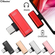 Olhveitra двойной тип C адаптер для наушников для samsung Xiaomi huawei Oneplus USB-C ключ разъем сплиттер Aux аудио наушники зарядки