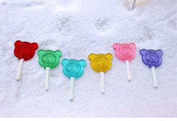 

1:12 dollhouse miniature 6 pcs Mini Lollipop candy food toy match for forest animal family collectible Gift 2018