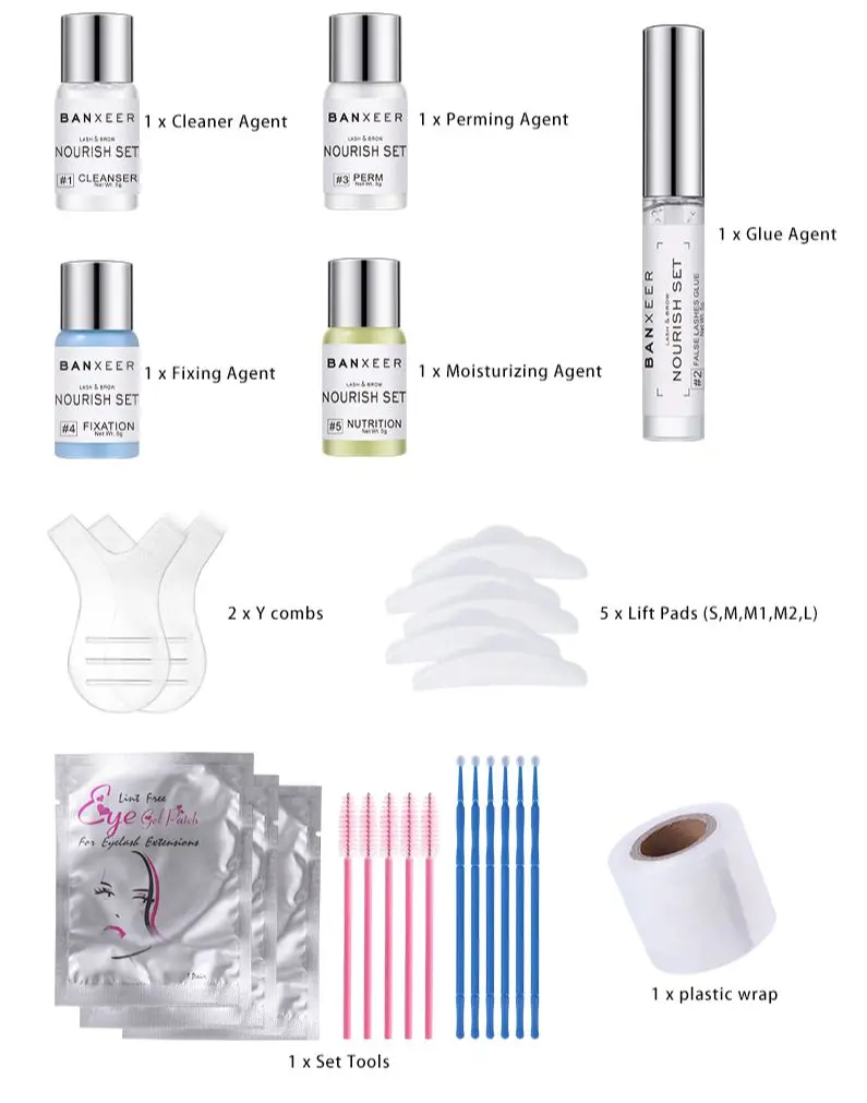 BANXEER Lash Lift Kit Perming Brow Laminate Nature Eyelash and Brow