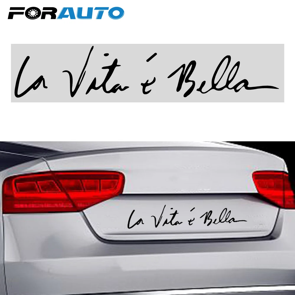 

FORAUTO Car Sticker Decal Car Styling Personality for Car Body Window Decoration Life is Beautiful Stickers Auto Accessories