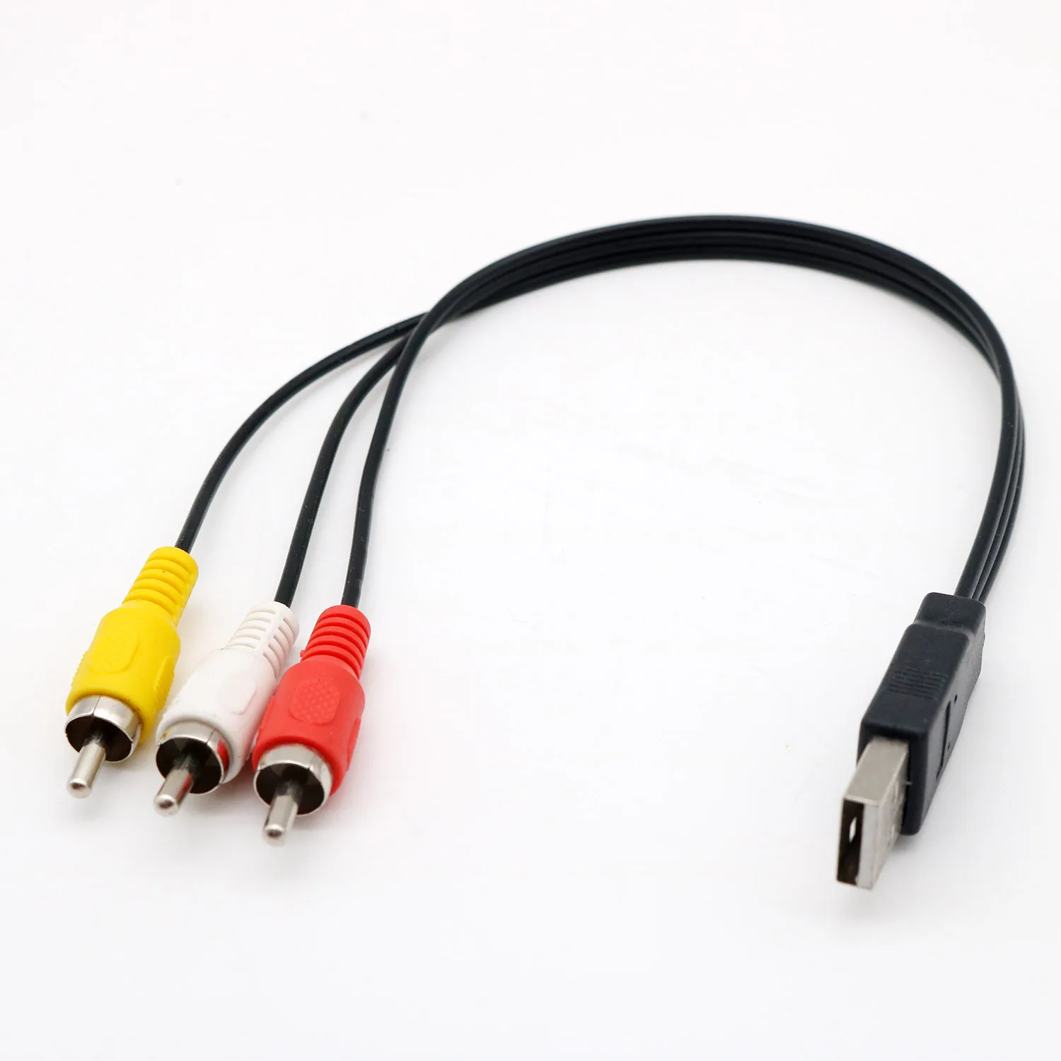 Переходник USB Type A (штекер) на 3 RCA 25 см | Электроника