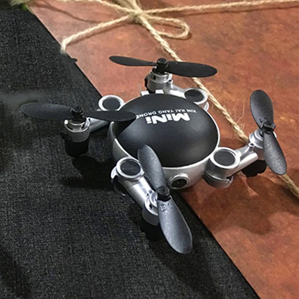 RC самолеты KY901 мини складной фиксированной высоты четырехосный самолет wifi в режиме реального времени воздушный Дрон с дистанционным управлением модель самолета серебро