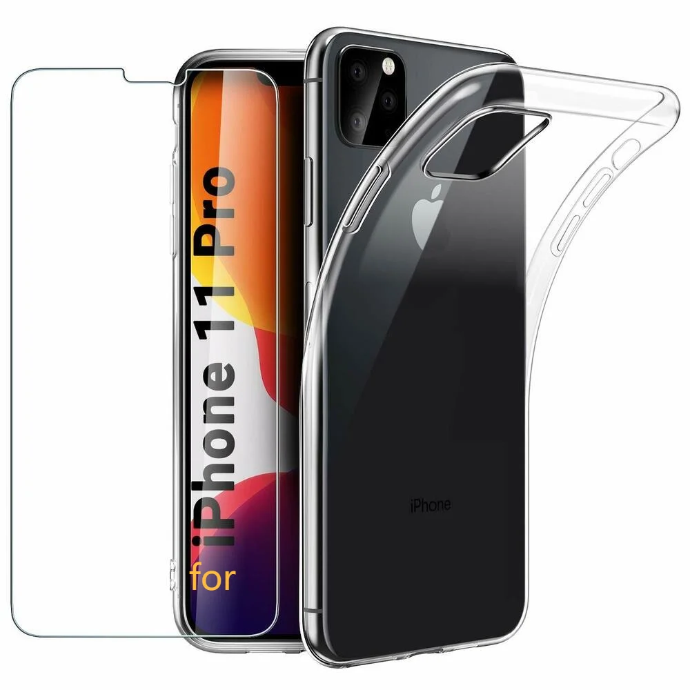 Чехол для iPhone 8 7 6 plus XR XS Max 11 Pro 2019 Antichoc Slim + закаленное стекло | Мобильные телефоны и