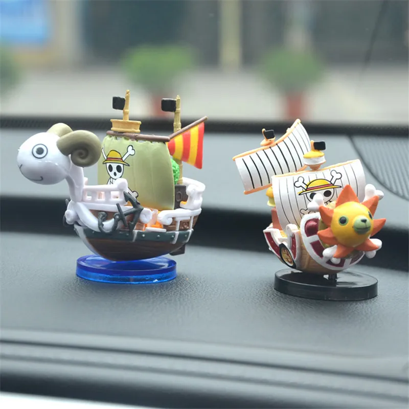 Anime One Piece Luffy Pirate Ship PVC Action Figures Models Going Merry and THOUSAND SUNNY One Piece Figurine Toys Collectible