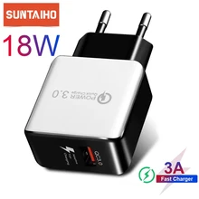 Suntaiho Quick Charge 3,0 18 Вт для iPhone 11 быстрое зарядное устройство US EU разъем-адаптер для samsung S10 Xiaomi huawei зарядное устройство для мобильного телефона