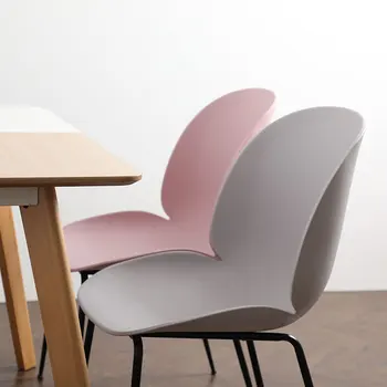 

Modern Nordic Ins Style Dining Chair Light Luxury Beetle Desk Chair Minimalist Living Room Chair Home Stool Back Chairs