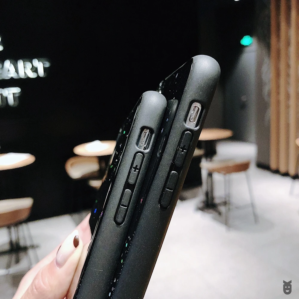 Блестящий Золотой фольгированный чехол для телефона для iPhone 11 Pro Max XS XR Bling Star чехол для телефона для iPhone 6S 7 8 Plus Чехол для мобильного телефона
