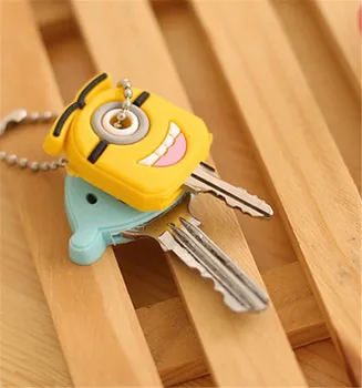 

Lovely Cartoon Silicone Protective Key Case Cover For Key Control Dust Cover Holder Animation Figures key Pendant Key Holder-1PC
