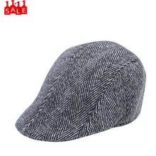 Классические мужские береты в полоску, мягкие, из флока, ретро-шляпы, повседневные, дышащие, зимние, теплые, удобные береты, damski# ZD