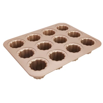 

HHO-12In1 Cups Carbon Steel Non-Stick Cake Baking Mold Homemade Cake Kitchen Baking Tools High Temperature Resistance Mold