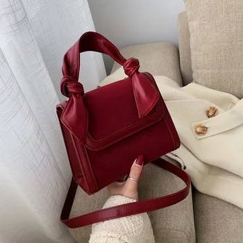 

Retro small bag women 2020 new fashion hand-held messenger bag Korean frosted one shoulder small square bag