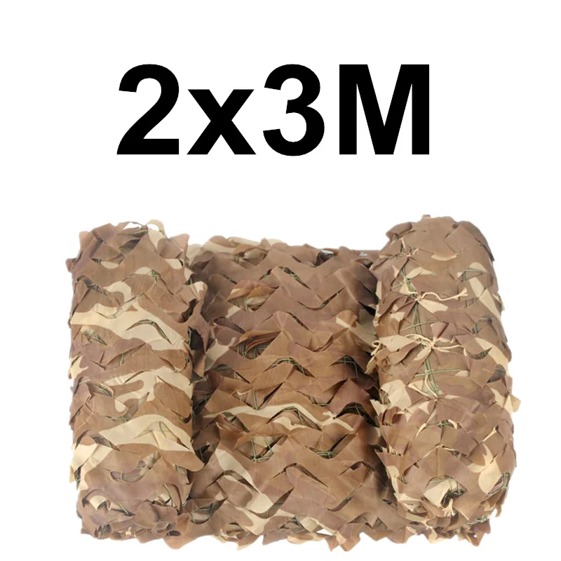 2x3M WELEAD 2 м пустынный песок усиленная камуфляжная сетка Военная для сада тент укрытие от солнца тент для террасы тент балкон патио двора 2x7 2x8 - Цвет: 2x3M