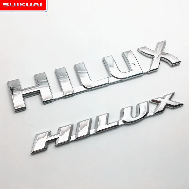 

hilux ABS Plastic Chrome Auto Car Rear Trunk Number / Letter logo Badge Emblem Decals Car Styling Auto Accessories Side Stickers
