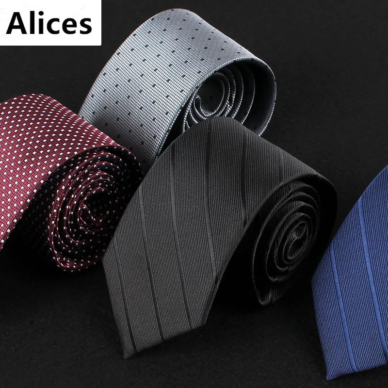 

New Men's Ties Solid Color Stripe Flower Floral 7cm Jacquard Necktie Accessories Daily Wear Cravat Wedding Party Gift