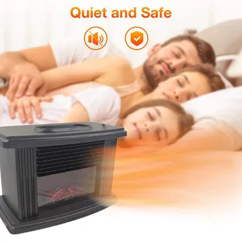 

2020 Electric Fireplace Heater Remote Control Heater Simulation Flame Heating Portable Fireplace Heater For Bathroom Office