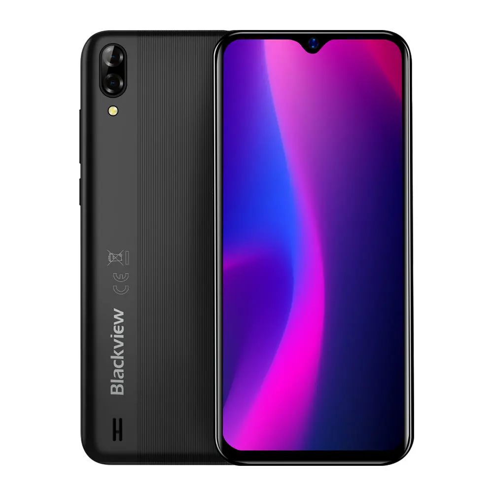 Blackview A60 смартфон четырехъядерный Android 8,1 4080mAh Мобильный телефон 1GB+ 16GB 6,1 дюймов 19,2: 9 экран Двойная камера 3g мобильный телефон - Цвет: A60 Black