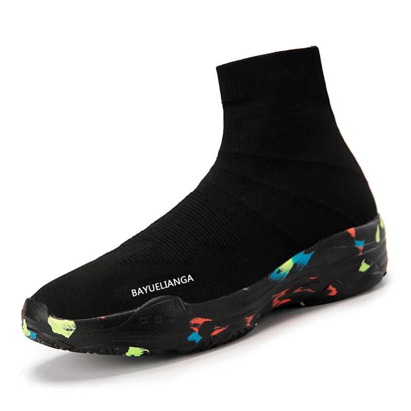 Unisex Fashion Casual Trendy Socks High Top Shoes For Men Sport Walking Camouflage Male Sneakers Adult Balenciagas Designer Shoe | Обувь