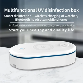 

Wireless charger for iPhone Samsung Mobile Phone Sterlizer Cleaning Box Cellphone Wireless Charger Aroma Diffuser Portable