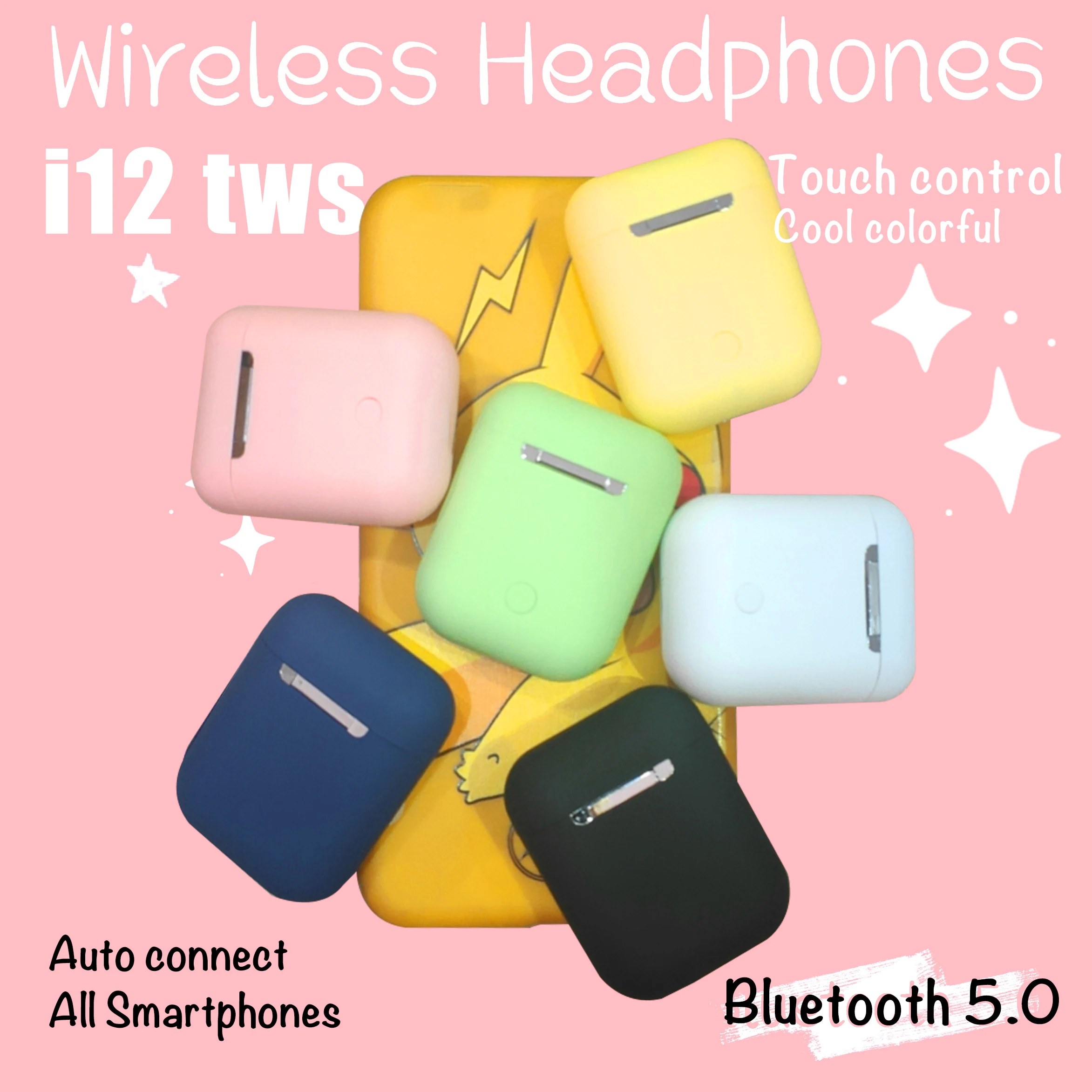I12 tws беспроводные наушники Bluetooth наушники 3D объемный звук гарнитура спортивные музыкальные наушники для Iphone Xiaomi huawei samsung