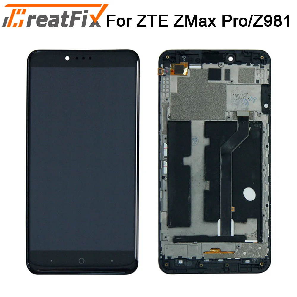 

For ZTE ZMax Pro Z981 LCD Display + Touch Screen Digitizer 100% Tested Working Assembly For ZTE Zmax pro lcd with frame