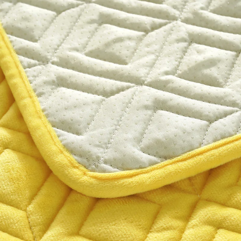Modern Pineapple Plaid Crystal Plush Sofa Cover Cotton Slip-Resistant Sofa Towel Chair Covers Mats Living/Drawing Room L-Shaped