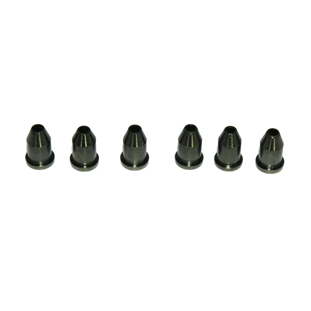 6 Pieces Iron Guitars String Thru Body Top Ferrules for Electric Guitar Replacement Parts