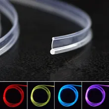 5mX прозрачная юбка сторона свечение 3 мм Диаметр пластик PMMA волоконно-оптический кабель для освещения автомобиля