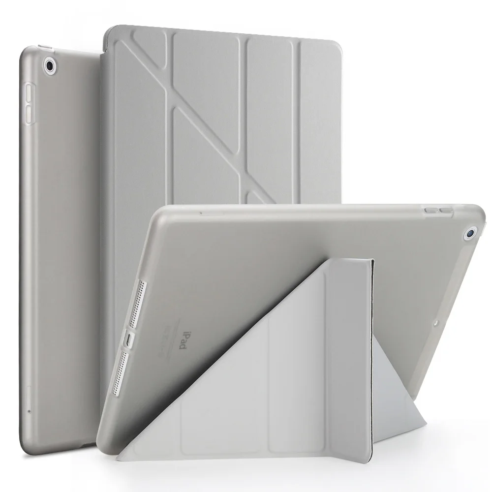 Чехол для iPad Mini 3 2 1 чехол из искусственной кожи силиконовая Мягкая задняя крышка с тройной подставкой Авто спящий смарт-чехол для iPad Mini 2
