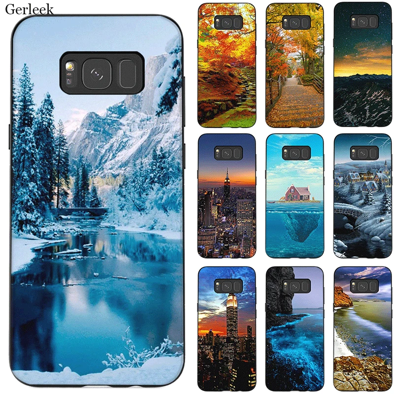 

Silicone Mobile Phone Case For Samsung A70 A60 A50 A40 A30 A20 A10 A9 A8 A7 A6 A5 A3 J6 Cover Mobil Winter Wallpaper Shell Bag