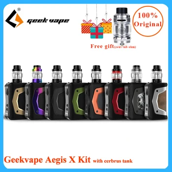 

Newest Geekvape Aegis X kit E cigarette vape 200W Box Mod fit 5.5ml cerbrus tank/Aero Mesh atomizer IP67 Waterproof vape kit