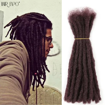 Genuine Dreadlocks Synthetic Handmade Pure Color wigs Reggae Crochet Extension Hair Braids For Black Women or Men Hair Expo 1