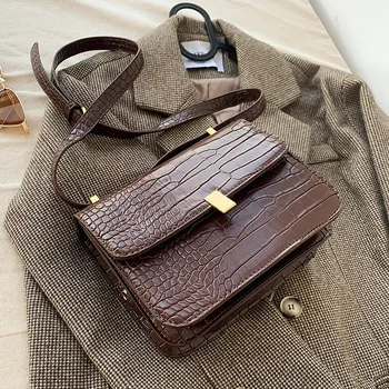 

Stone Pattern PU Leather Crossbody Bags for Women 2020 Branded Trending Quilted Designer Handbags and Purses Luxury Hand Bag