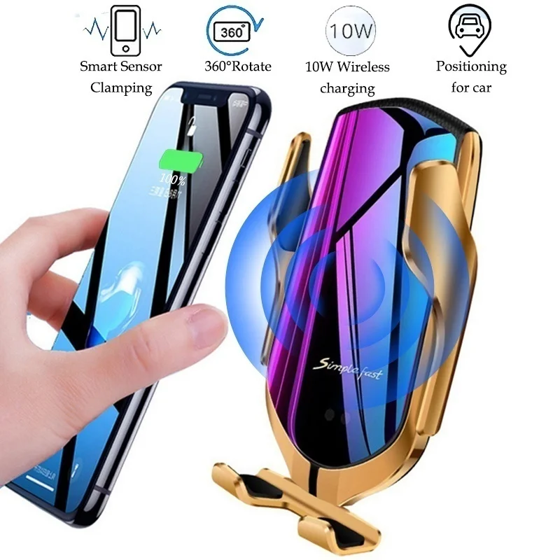 Беспроводное зарядное устройство для samsung Note 10 9 8 S10 S9 Быстрая зарядка 10 Вт беспроводное автомобильное зарядное устройство для iPhone 11 Xs Max X Chargeur Sans Fil